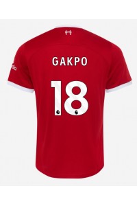 Liverpool Cody Gakpo #18 Jalkapallovaatteet Kotipaita 2023-24 Lyhythihainen